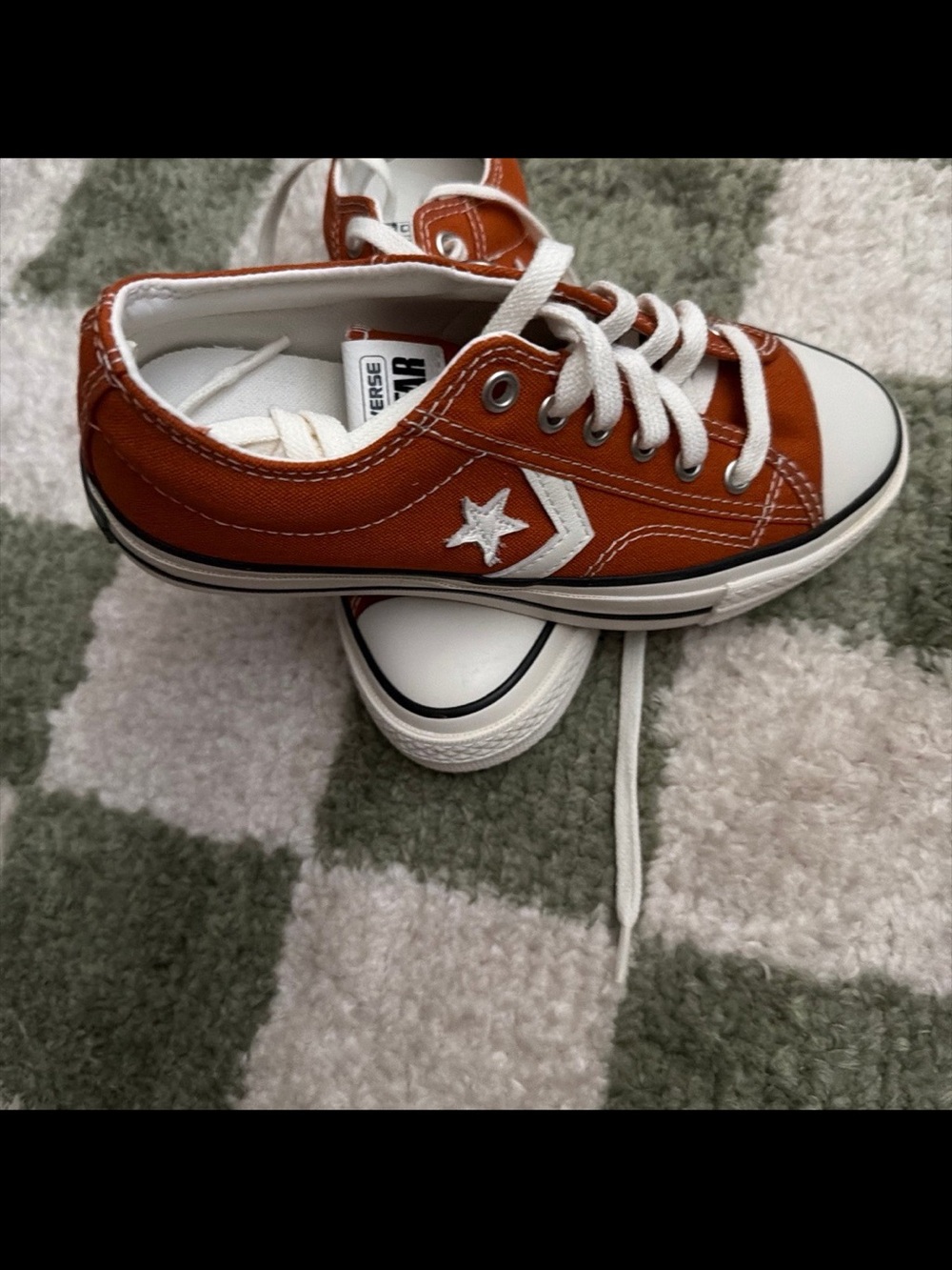 Converse' Rust Orange Low Top Sneakers men’s size 3.5/ women 5